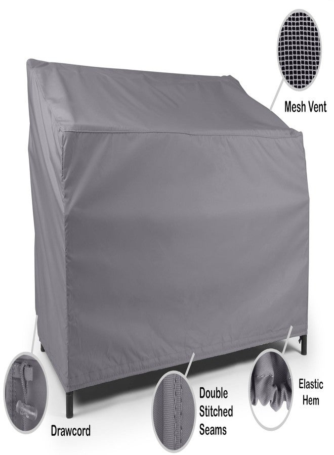 Covermates Classic Outdoor Glider Cover - Durable 12-Gauge Vinyl with Polyester Lining, Elastic Hem & Mesh Vent for Moderate Weather Patio Furniture Protection , 56W x 34D x 38H, Black - Image 5