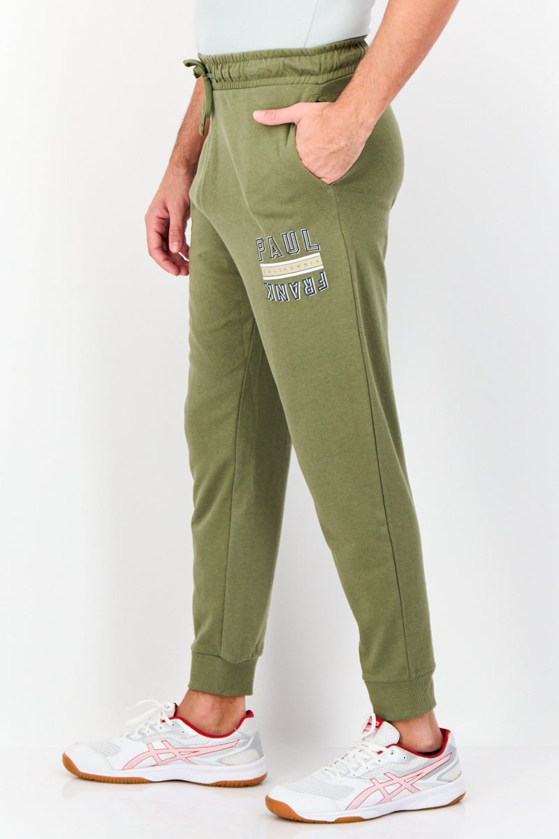 Paul Frank سروال جوجر للرجال بقصة عادية وطباعة جرافيك، زيتوني - Image 2