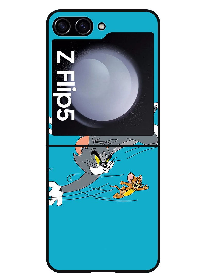 Theodor Protective Case Anti Scratch Shock Proof Bumper Cover For Samsung Galaxy Z Flip 5 Tom And Jerry - Image 1