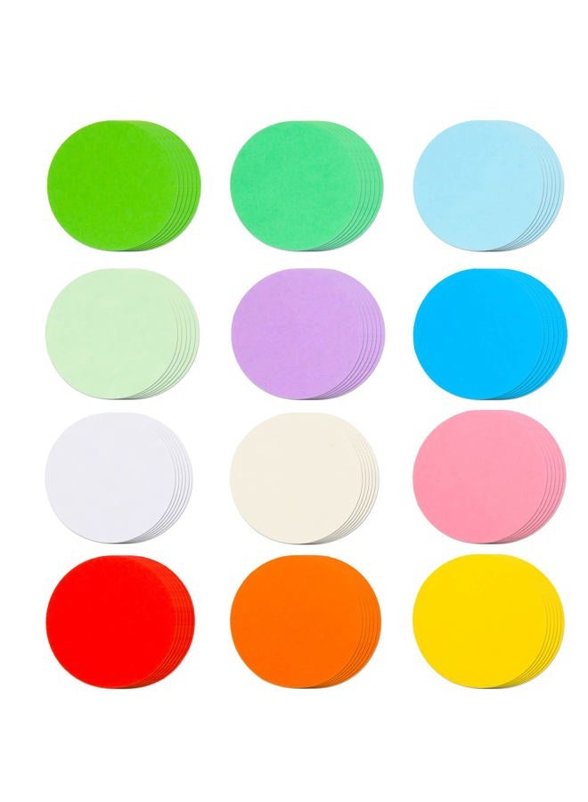 FOBSME 600 Pcs 2 Inch Round Cutouts Paper Circles Assorted Color Round Cut-Out Accents Construction Paper Circles Shape Die Cuts for Kids DIY Craft Project Back to School Classroom Bulletin Board Decor - Image 1