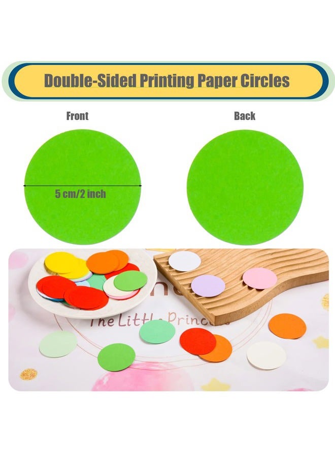 FOBSME 600 Pcs 2 Inch Round Cutouts Paper Circles Assorted Color Round Cut-Out Accents Construction Paper Circles Shape Die Cuts for Kids DIY Craft Project Back to School Classroom Bulletin Board Decor - Image 3