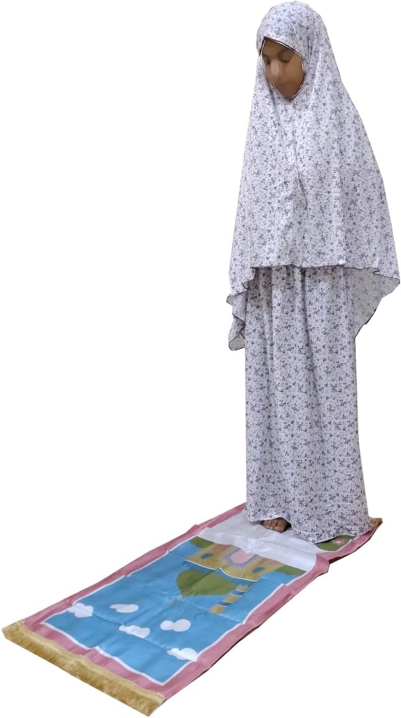 SD Girls Prayer Mat with Sheet 6 to 7 Years Multi Color - Image 2