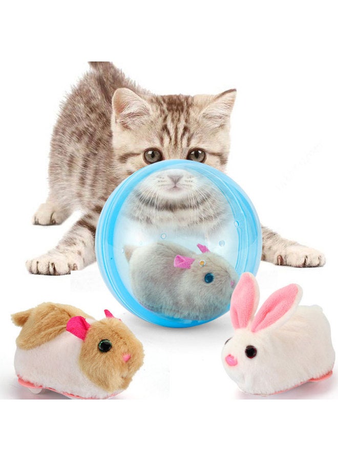 Simulation Electric Bunny Rolling Ball Hamster Pink Running Ball Squirrel Children Plush Baby Learning To Climb Toy Cat-Color:ABC-138846-Big Head Mouse - Image 3