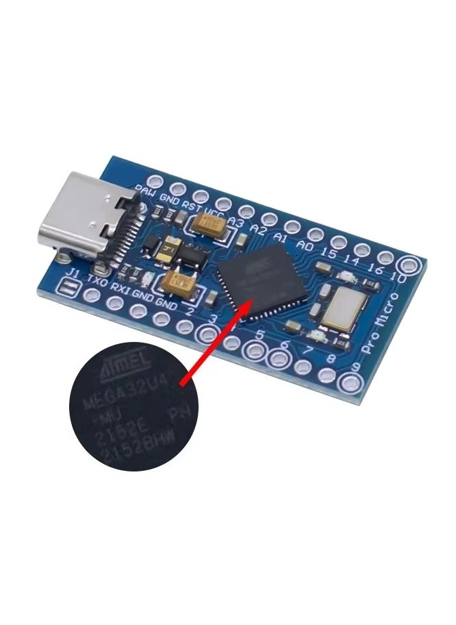 Generic - Pro Micro ATmega32U4 5V 16MHz Replace ATmega328 For arduino Pro Mini With Pre Soldered For Leonardo USB Type C Interface - Image 1