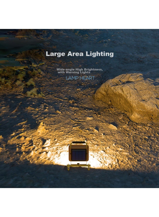 SMILING SHARK Smiling Shark 64 Solar-powered Rechargeable Emergency Outdoor Floodlight For Home, Camping Tent, Portable Handheld Searchlight  - Image 4