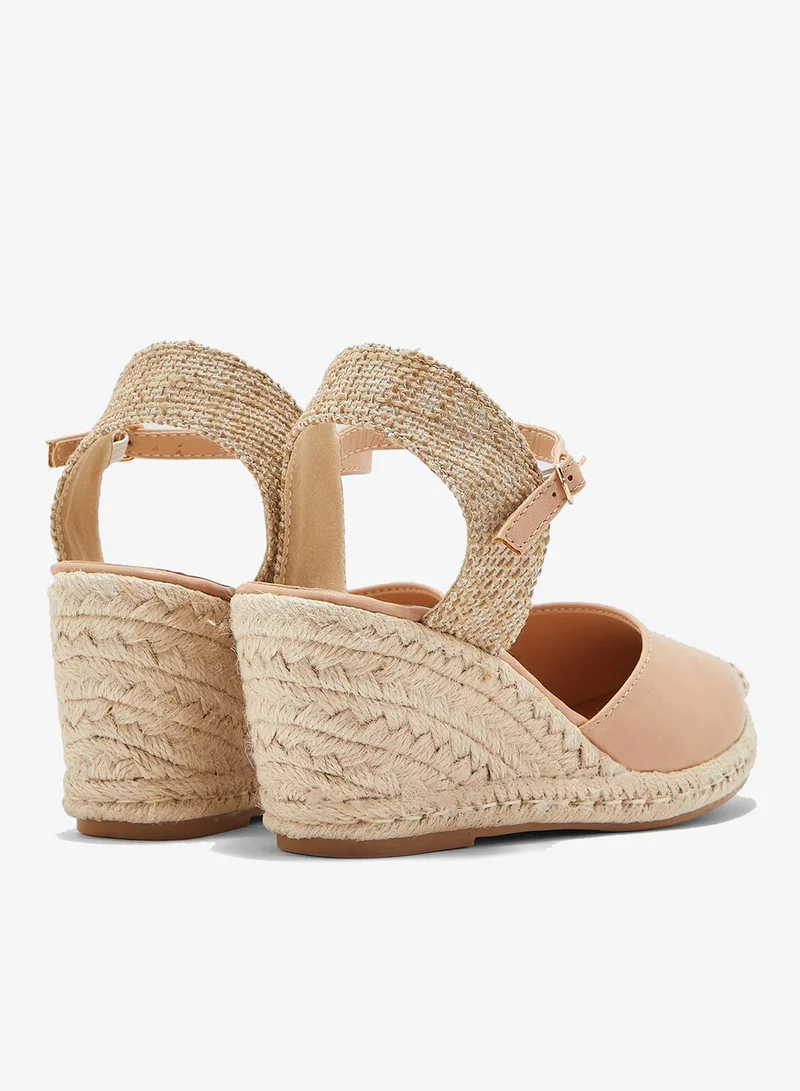 ELLA Blush Closed Toe Espadrille Wedge Sandals for Women | Best Price UAE