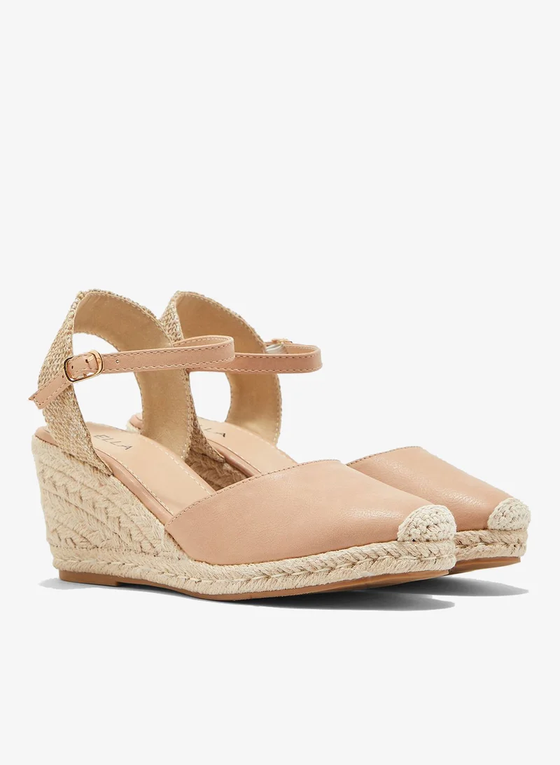 ELLA Blush Closed Toe Espadrille Wedge Sandals for Women | Best Price UAE