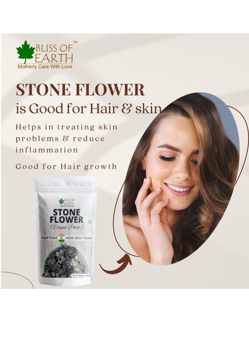BLISS OF EARTH 100gm Stone Flower Dagad Phool Kalpasi Patthar Ke Phool Aromatic Spice Great for cooking Biryani Stew & Various Dishes - Image 5