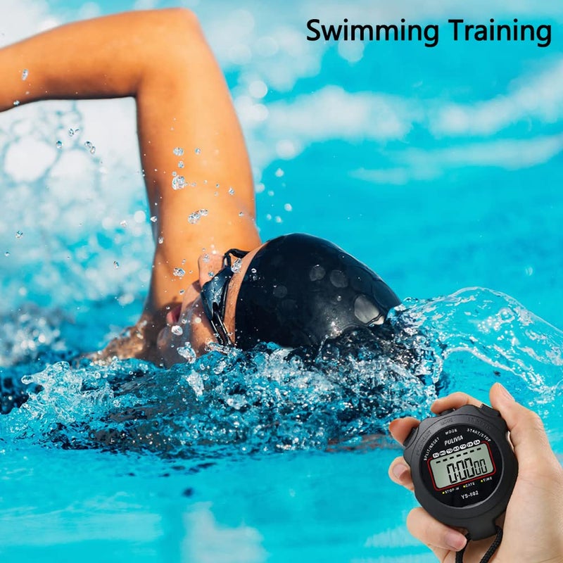 PULIVIA PULIVIA Sports Stopwatch Timer Single Lap Split Digital Stopwatch for Coaches Swimming Running Sport Training Stopwatch, Yellow  - Image 5