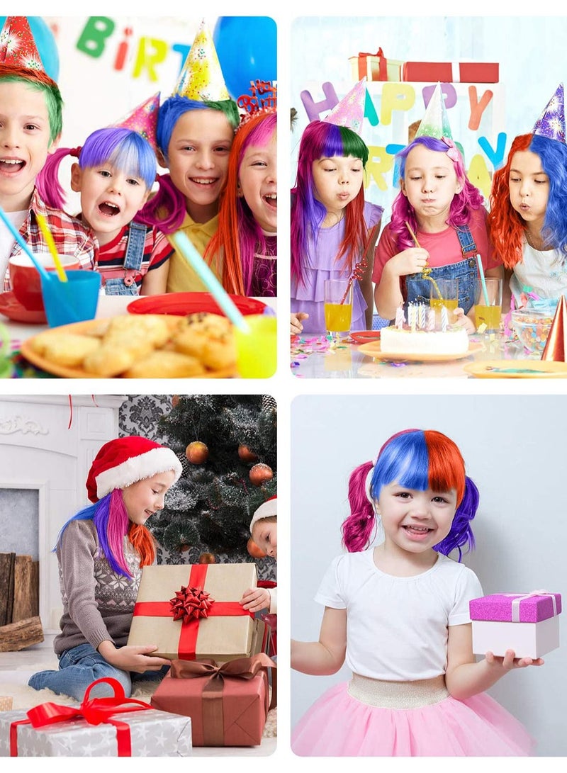 SYOSI Hair Chalk Comb 6 Colors For Girls Gift, Non-Toxic Disposable Color Dye for Birthday Party Halloween Costume Cosplay - Image 2