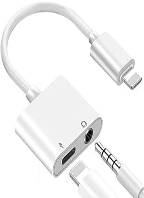 [Apple MFi Certified] for iPhone 3.5mm Headphone Adapter & Splitter, 2 in 1 Lightning to 3.5mm AUX Audio Headphone + Charger for iPhone 11/XS/XR/X/8 7 6/iPad, iPod, Support Call + Sync + Music Control