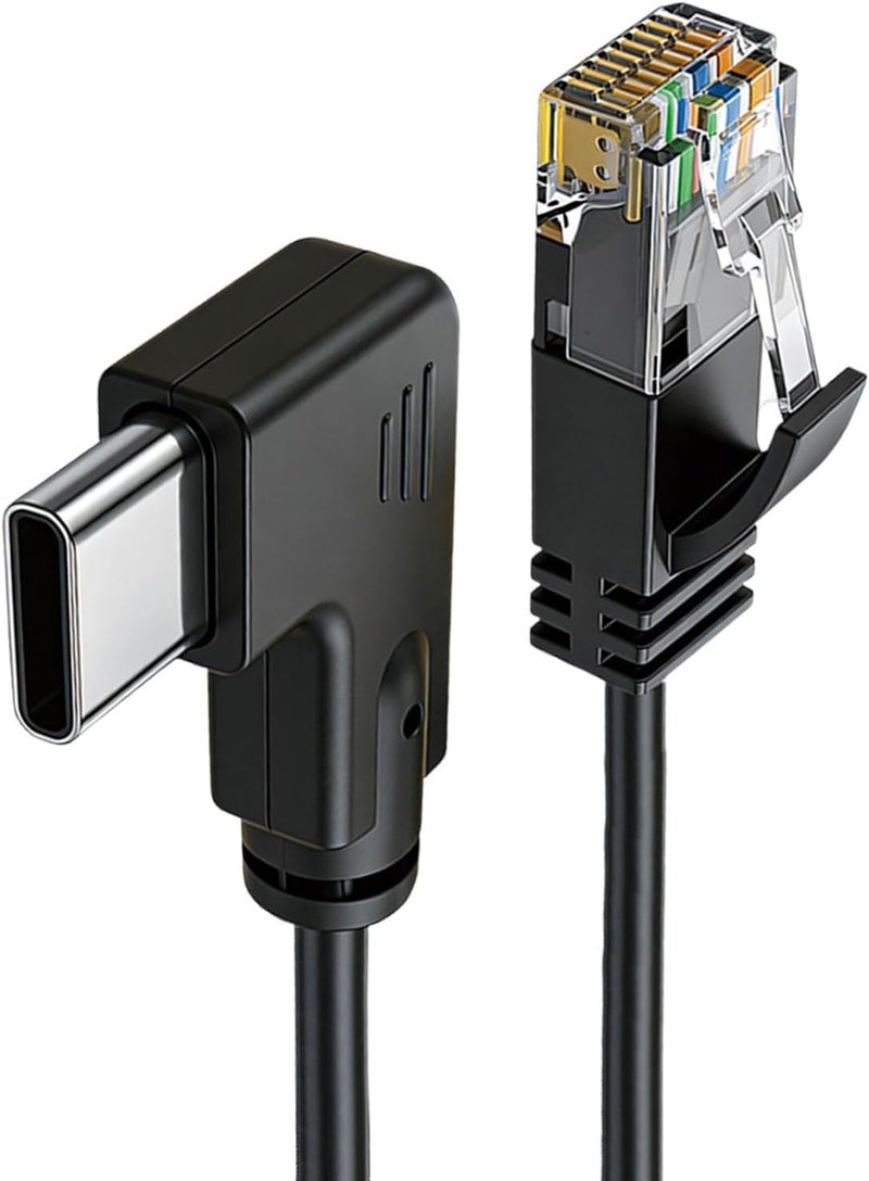 محول كابل إيثرنت من USB-C إلى RJ45 بطول 150 سم/300 سم، من نوع C إلى RJ45، مناسب لأجهزة اللابتوب والهواتف، بسرعة نقل بيانات جيجابت - Image 3