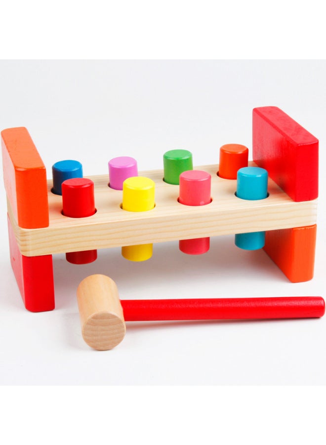 Children's Knocking Hand-Eye Coordination Children's Wooden Knocking Music Baby Piling Table Teaching Aids 1-2-3 Educational Early Education-Color:Piling Table (Top Cow)  - Image 5