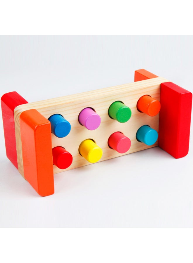 Children's Knocking Hand-Eye Coordination Children's Wooden Knocking Music Baby Piling Table Teaching Aids 1-2-3 Educational Early Education-Color:Piling Table (Top Cow)  - Image 4