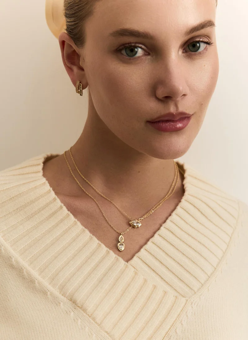 Lichi  Double chain with drop pendants for Women | Best Price UAE