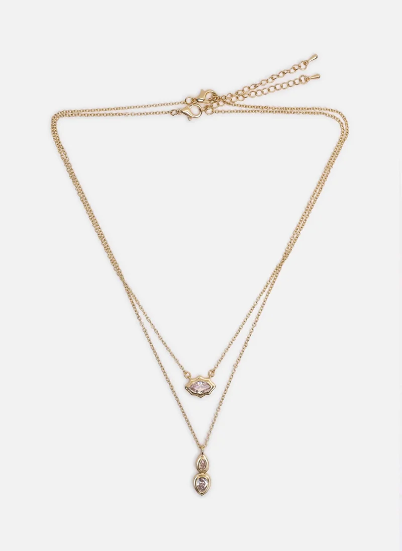 Lichi  Double chain with drop pendants for Women | Best Price UAE