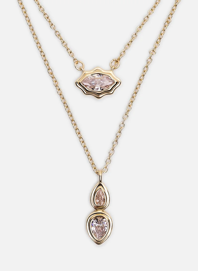 Lichi  Double chain with drop pendants for Women | Best Price UAE