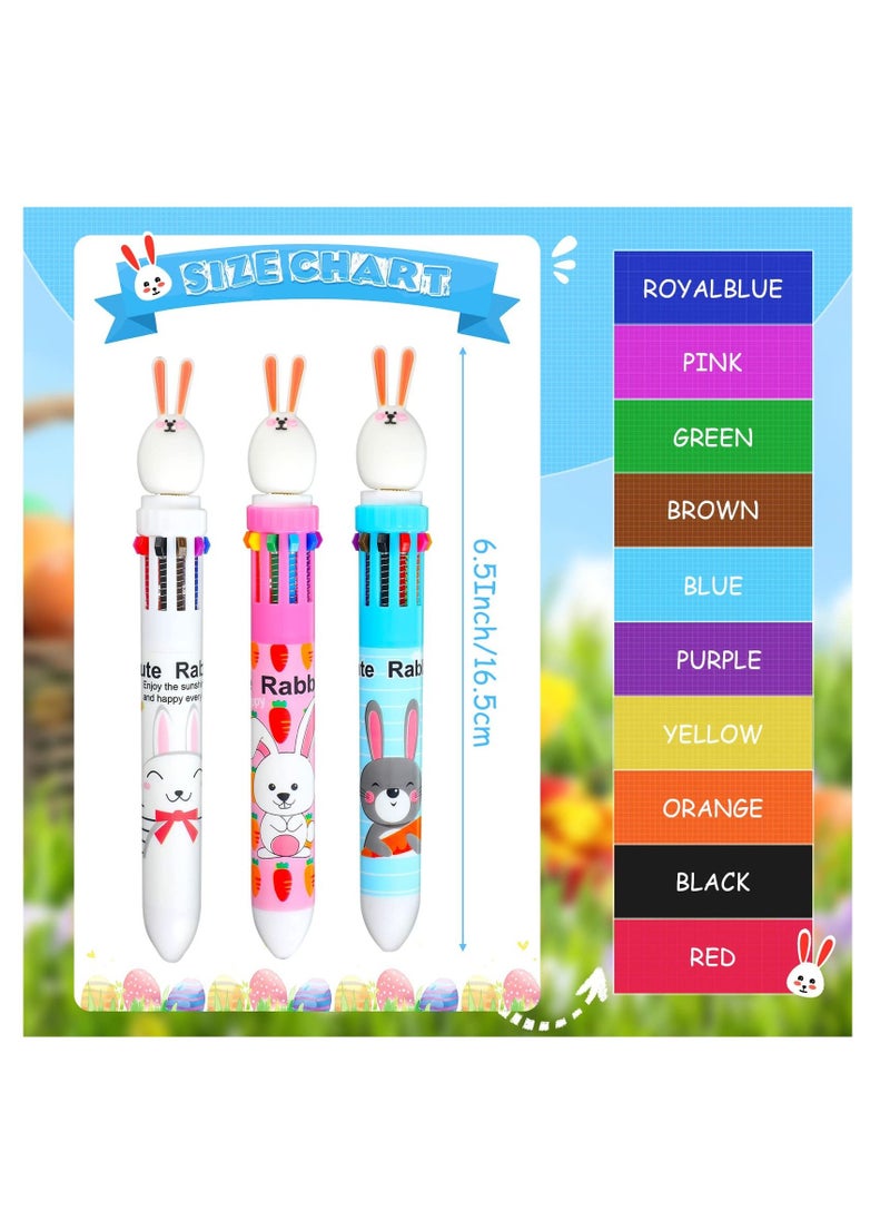 Excefore 12 PCS Lovely Rabbit Pens, 0.5 mm Kawaii Gel Ink Pen, Retractable Multicolor Pen,  Novelty School Party Gift, Suitable for School Office Supplies Prize Gift  - Image 3