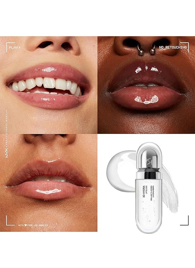 3D Hydra Lip Gloss 01 Clear, Lightweight Formula Non Stick, Luster Brightening Lips lip Balm 6.5ML﻿
