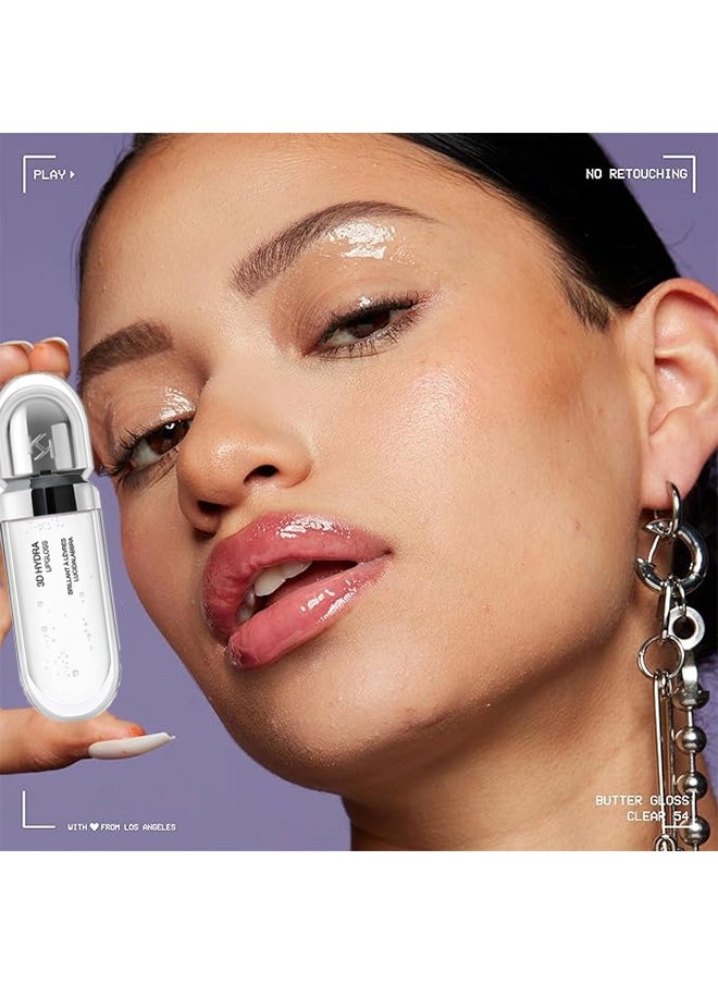 3D Hydra Lip Gloss 01 Clear, Lightweight Formula Non Stick, Luster Brightening Lips lip Balm 6.5ML﻿