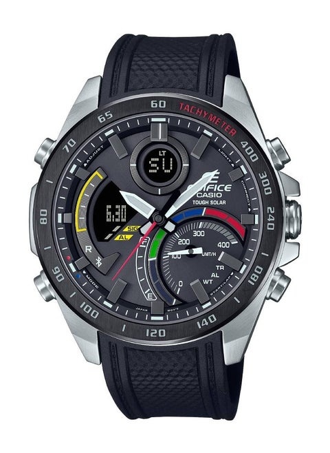 Edifice Round Shape Dial Rubber Strap Men's Watch ECB-900MP-1ADF - 48mm