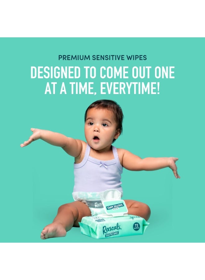 Rascals Premium Baby Sensitive Wipes Pack of 640 (8 x 80) - Image 2
