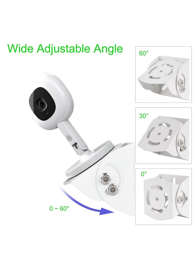 iTODOS Adjustable Angle Wall Mount Bracket Compatible with Nanit Pro Smart Baby Monitor & Flex Stand, Aluminum Alloy Material -White - Image 3