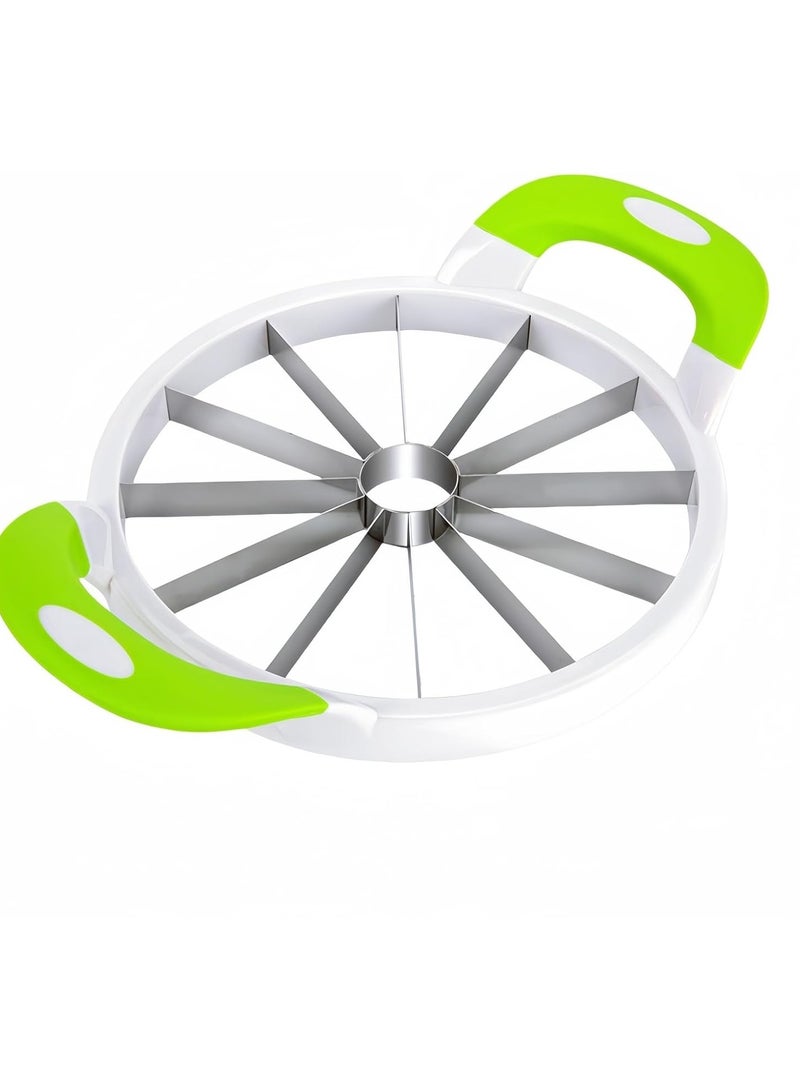 general Watermelon Slicer Cutter, Stainless Steel Melon Round Fruit & Vegetable Quick Cutting Tool Kitchen Gadget Peeler Corer - Image 2