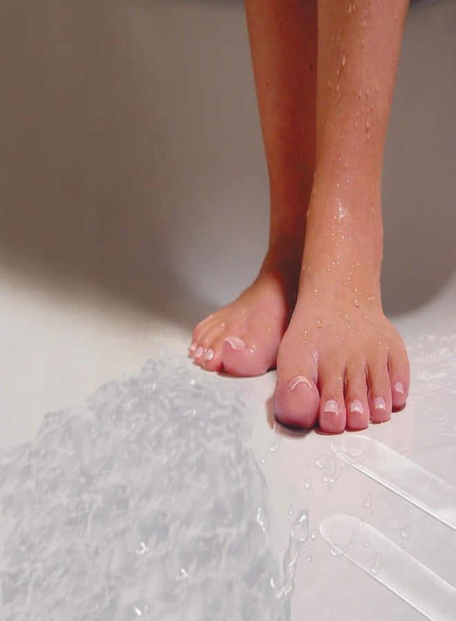 كومباك هوم، شرائط لاصقة آمنة على شكل حرف T، ملصقات عملية لأحواض الاستحمام والدش، ملصقات حمام مانعة للانزلاق تحافظ على سلامة الأطفال وكبار السن من الانزلاق، 20 قطعة، شفافة - Image 2