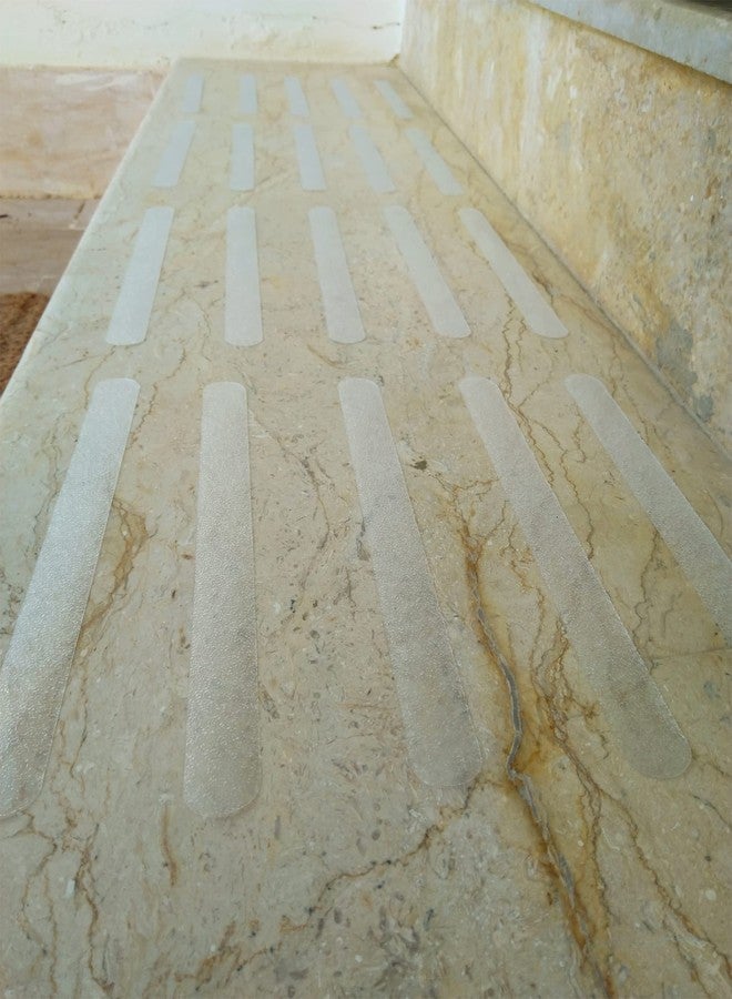 كومباك هوم، شرائط لاصقة آمنة على شكل حرف T، ملصقات عملية لأحواض الاستحمام والدش، ملصقات حمام مانعة للانزلاق تحافظ على سلامة الأطفال وكبار السن من الانزلاق، 20 قطعة، شفافة - Image 5