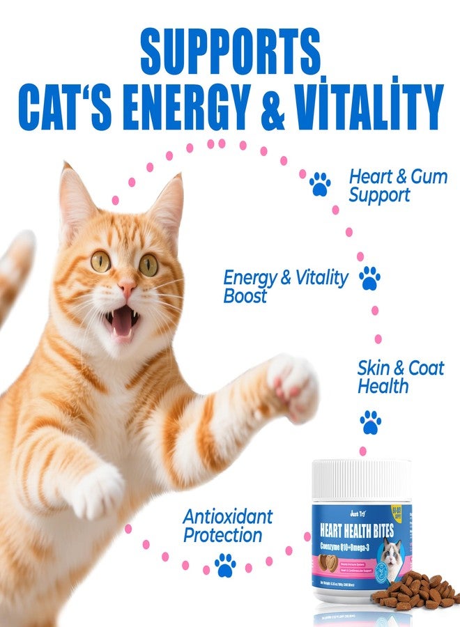 Just Try Coenzyme Q10 coq10 Bites for Cats - Advanced q10 & Taurine Cat Treats for Feline Heart Health - Chicken Flavored Soft Chews - Supports Heart Function - 300 Count - Image 2