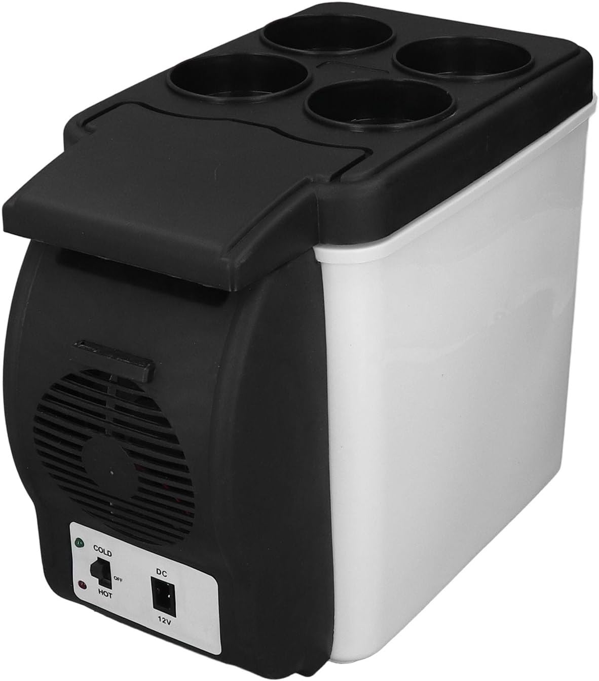 klarako 6L Mini Fridge, Portable 12 Volt Refrigerator, Thermoelectric Cooler and Warmer with Large Capacity, Low Noise, Hot and Cold Switch for Skincare, Foods, Bedroom, Travel, Car