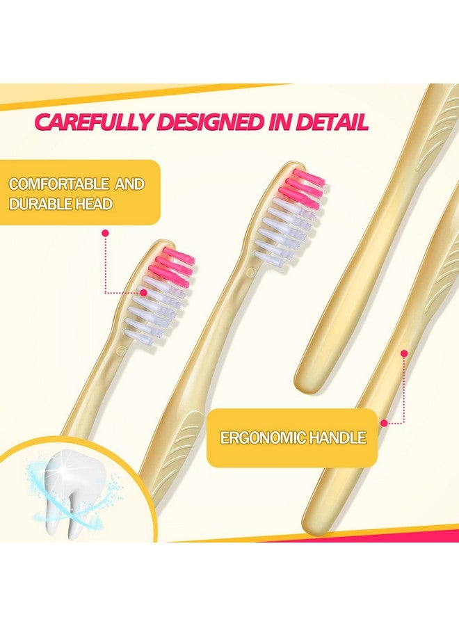 Tessco 500 Pcs Disposable Toothbrushes Individually Wrapped Soft Bristle Tooth Brush Set Travel Toothbrushes Bulk for Adults Oral Hygiene Dental Care Camping Guestroom Hotel(Yellow) - Image 3