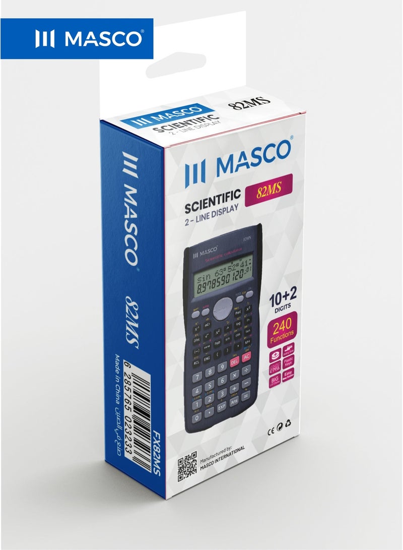 ماسكو آلة حاسبة علمية FX-82MS بـ 240 وظيفة، 10+2 أرقام - Image 4