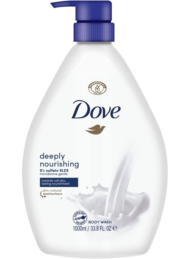Dove Shower Bath | Moisturising Body Wash 1000ml | Deeply Nourishing Body Wash | With Integrated Pump (1)