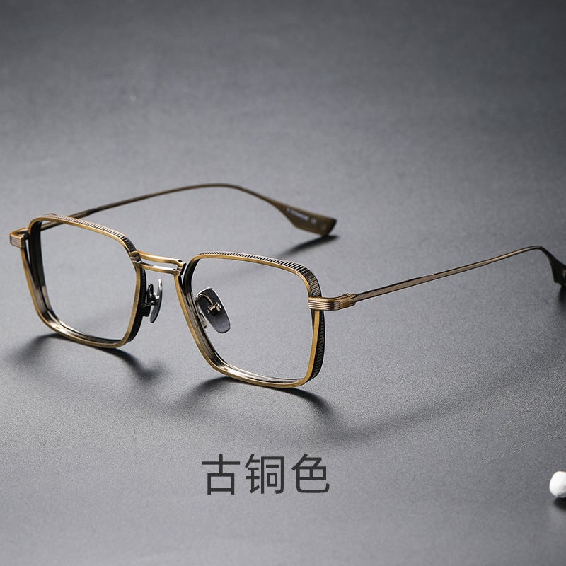 New Large Frame Ultra Light Color Changing Men'S Myopia Presbyopic Glasses Frame Can Be Equipped With Large Face Retro Anti-Blue Light Glasses Frame - Image 4