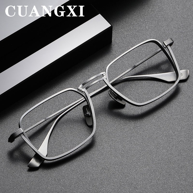 New Large Frame Ultra Light Color Changing Men'S Myopia Presbyopic Glasses Frame Can Be Equipped With Large Face Retro Anti-Blue Light Glasses Frame - Image 2