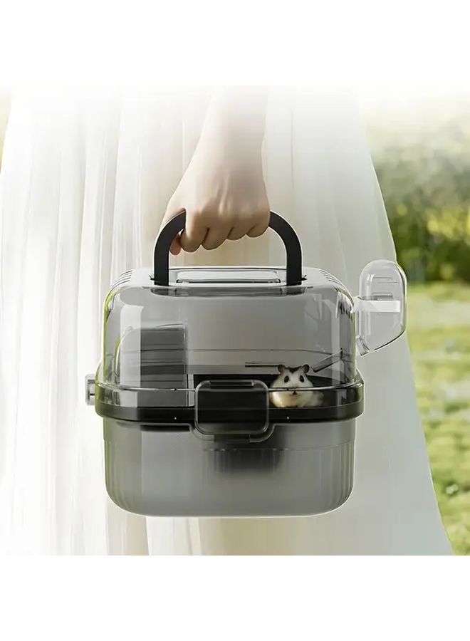 Yellow Deluxe Hamster Cage Set Portable Travel Cage For Sugar Gliders Flower Rats Golden Bears - Image 2