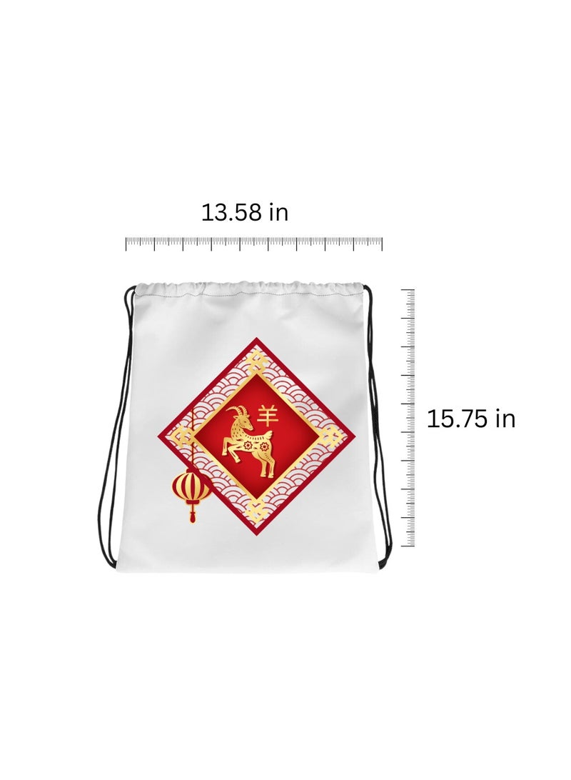PRINTSHOP4ME Chinese Zodiac Symbols Drawstring Bags For Men And Women-Durable Sports Backpack For Kids,Great For School And College,Everyday Use,Lightweight With Printed - Image 2
