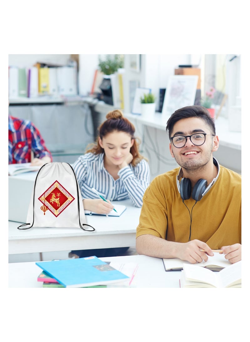 PRINTSHOP4ME Chinese Zodiac Symbols Drawstring Bags For Men And Women-Durable Sports Backpack For Kids,Great For School And College,Everyday Use,Lightweight With Printed - Image 5
