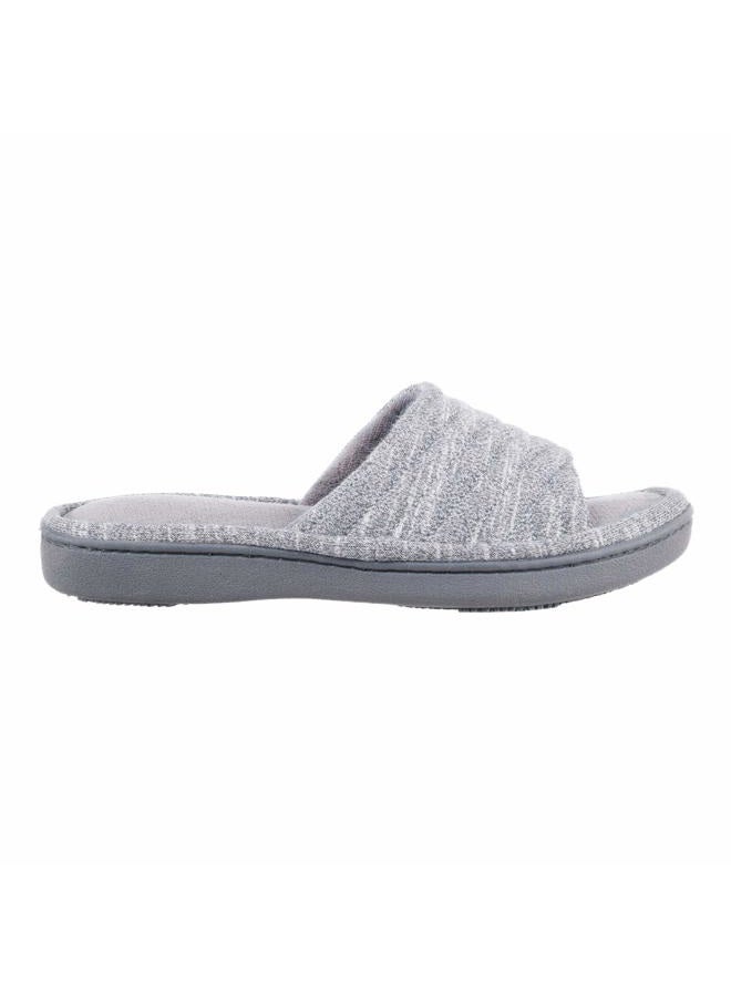 Isotoner Women's Andrea Open Toe Slide Slipper with Moisture Wicking for Indoor/Outdoor Comfort and Arch Support Ash 8.5-9, 39/40 EU - Image 3