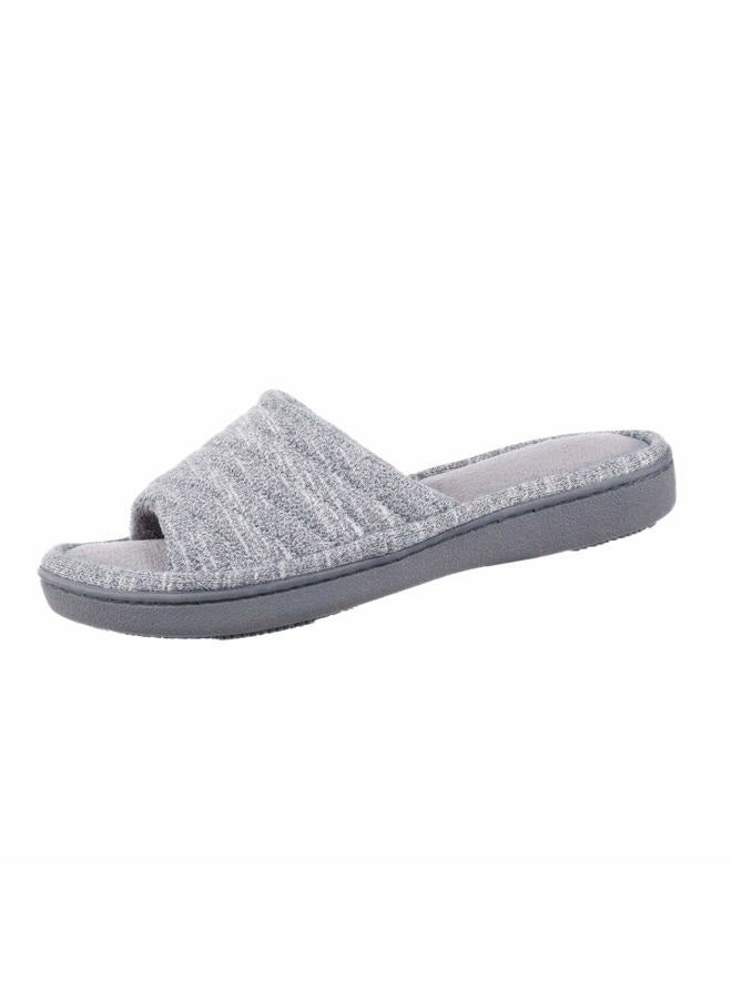 Isotoner Women's Andrea Open Toe Slide Slipper with Moisture Wicking for Indoor/Outdoor Comfort and Arch Support Ash 8.5-9, 39/40 EU - Image 1