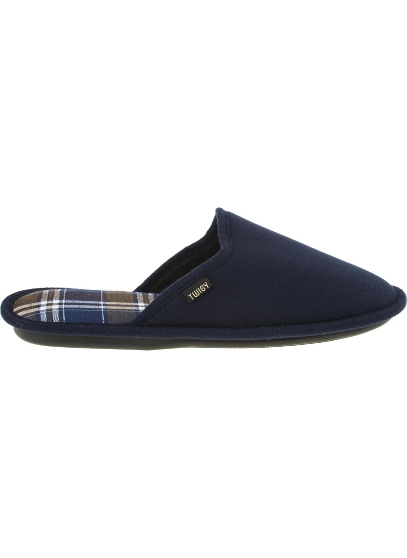 Twigy Nn0421 Tw Square Navy Blue Men's Slippers