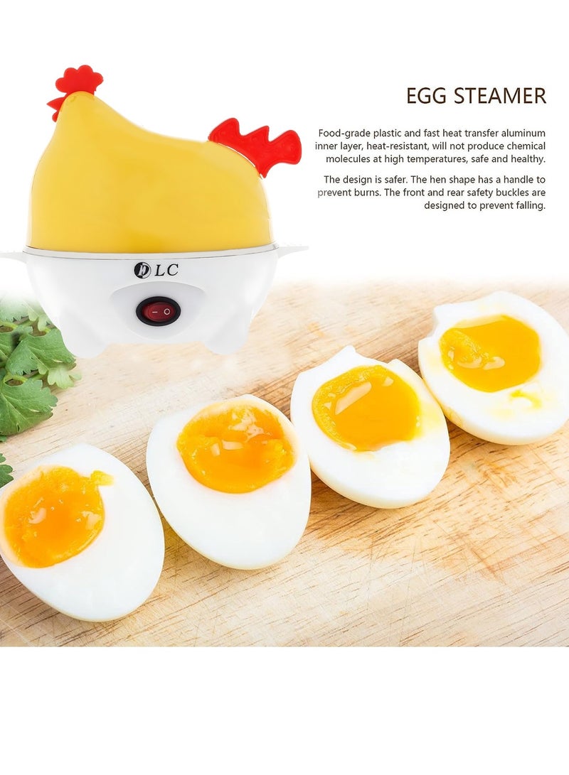 DLC-3117 Electric Egg Steaming Device, 350W Egg Boiler Cooker for 1–7 Eggs, Soft, Medium, Hard Boil Options, Food-Grade PP Material with 304 Stainless Steel Plate, Auto Shut-Off, One Button Operation, AC 220V, Compact Hen-Shaped Design, Measuring Cup Included  - Image 4