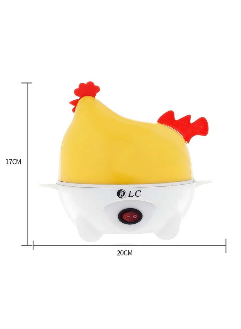 DLC-3117 Electric Egg Steaming Device, 350W Egg Boiler Cooker for 1–7 Eggs, Soft, Medium, Hard Boil Options, Food-Grade PP Material with 304 Stainless Steel Plate, Auto Shut-Off, One Button Operation, AC 220V, Compact Hen-Shaped Design, Measuring Cup Included  - Image 5