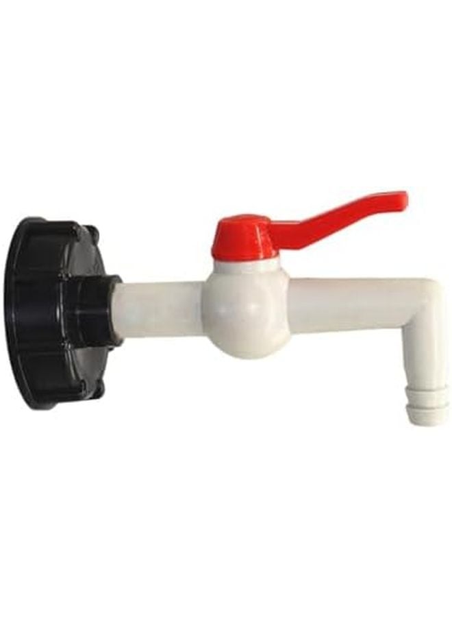 محول صهريج IBC بزاوية 90 درجة مقاس 20 مم مع صنبور وصمام موصلات خرطوم 1 2 3 4 1 بوصة - Image 1