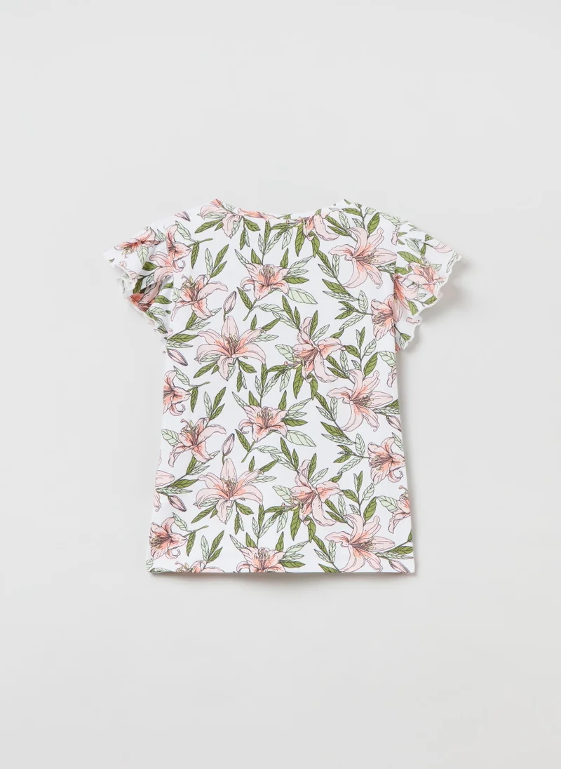 Ovs T-shirt with flounced sleeves