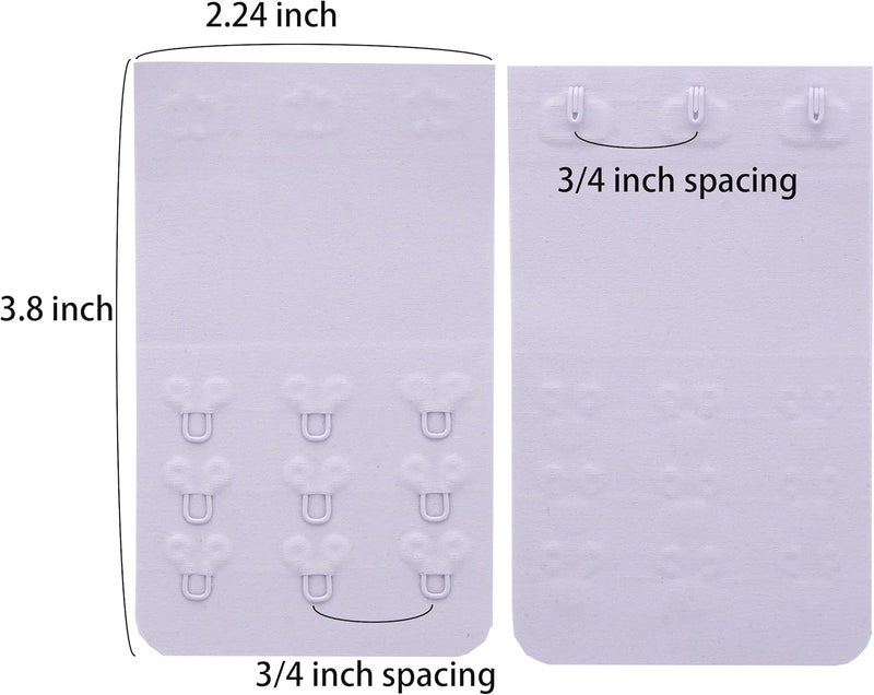 SAMGU Store Women's Bra Extenders 2 Hook / 3 Hook / 4 Hook / 5 Hook / 6 Hook, Soft Stretchy Back Bra Extension Strap - Image 3