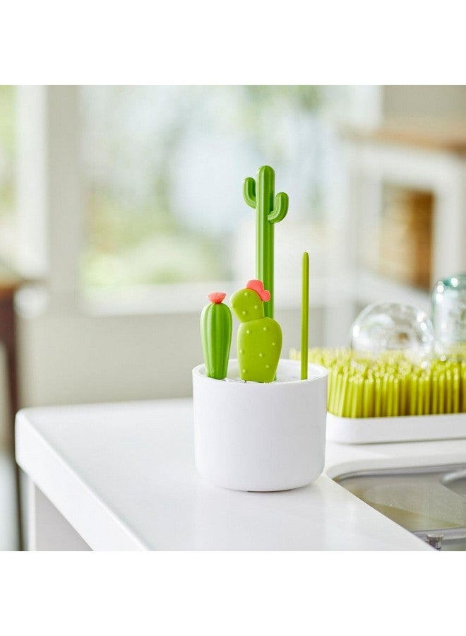 بون مجموعة فرشاة تنظيف زجاجات الأطفال من بون كاكتي - تتضمن فرشاة زجاجات، وفرشاة حلمة، وفرشاة تفصيلية، وفرشاة ماصة - مجموعة فرشاة زجاجات الأطفال لتجفيف الزجاجات - مستلزمات الأطفال - 4 قطع - Image 4