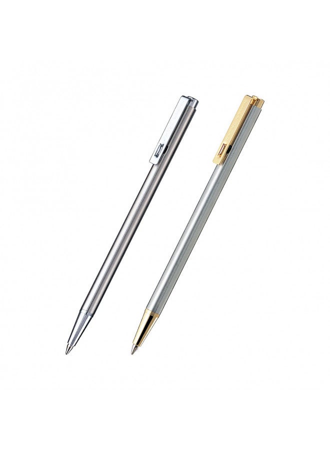 ZEBRA Mini Ballpoint Pen 0.7 mm, Silver Body, Black Ink (T-3)